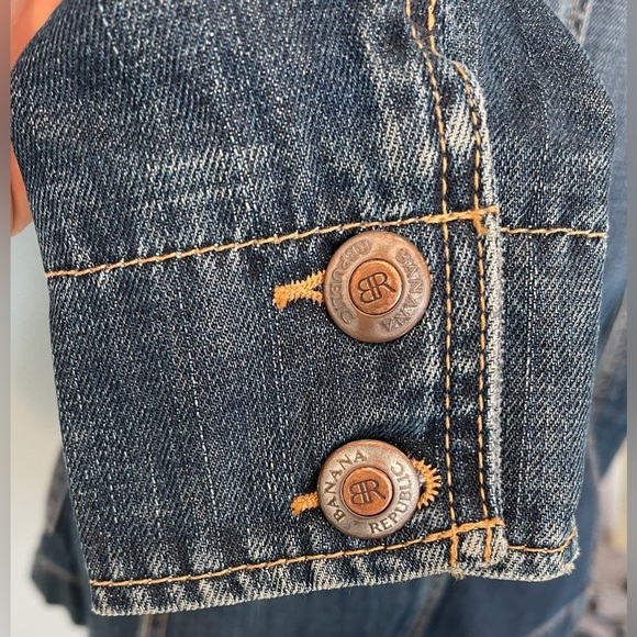 BANANA REPUBLIC Denim Blazer / Jacket Size Small - Picture 5 of 10